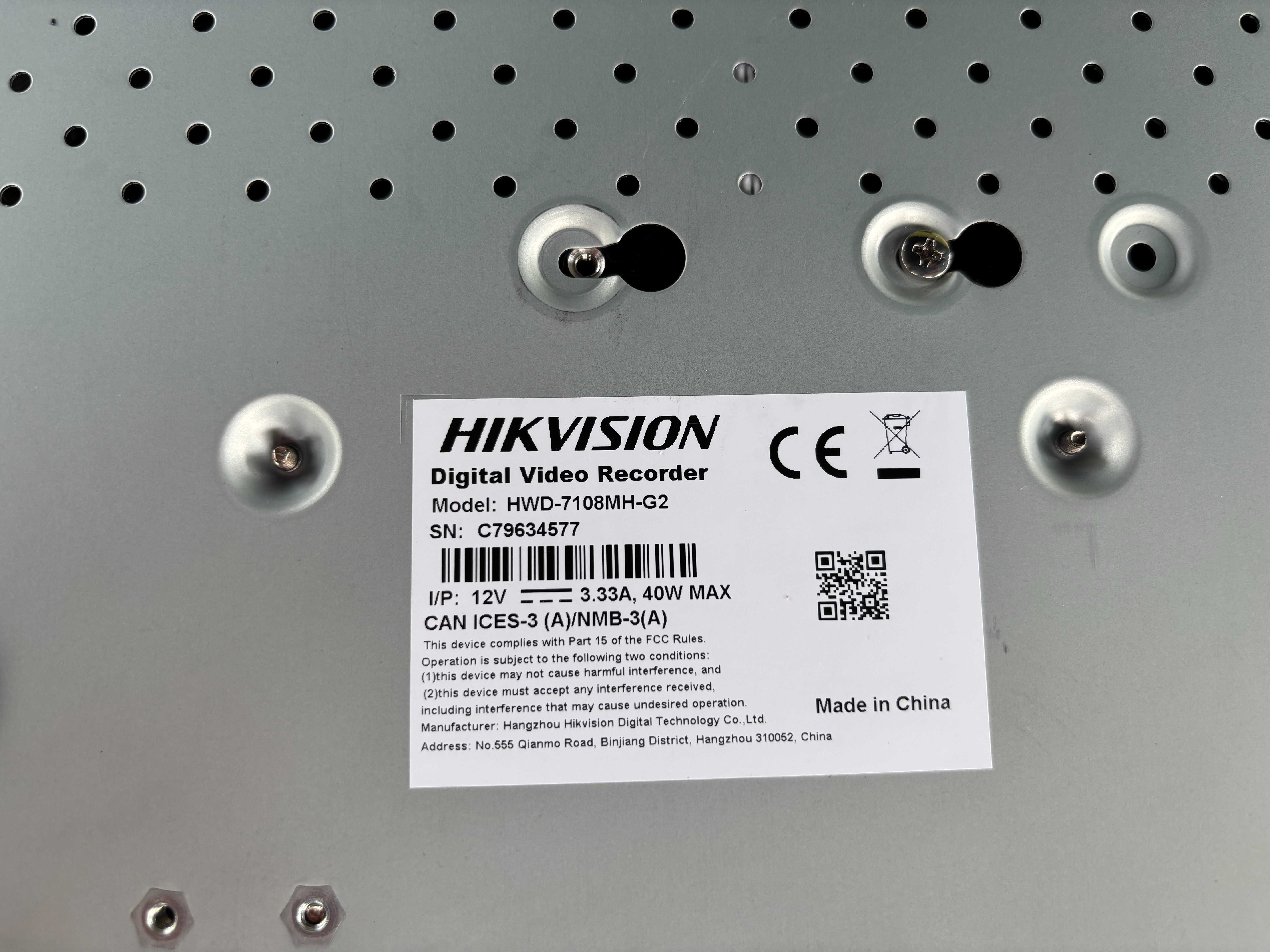Monitoring Hikvision 8 kamer, rejestr,sprawne HWD-7108MH-G2,HWT-B240-M