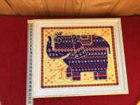 Картина "Слон" вышивка бисером