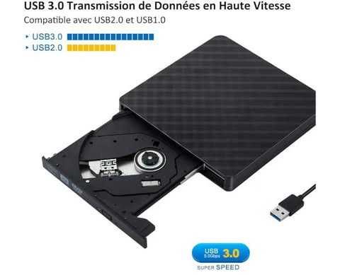 Przenośny zewnętrzny odtwarzacz DVD CD USB 3.0