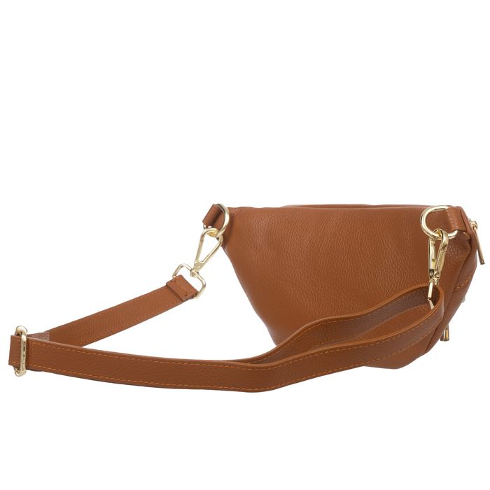 VERA PELLE nerka skórzana saszetka biodrówka V563 biała