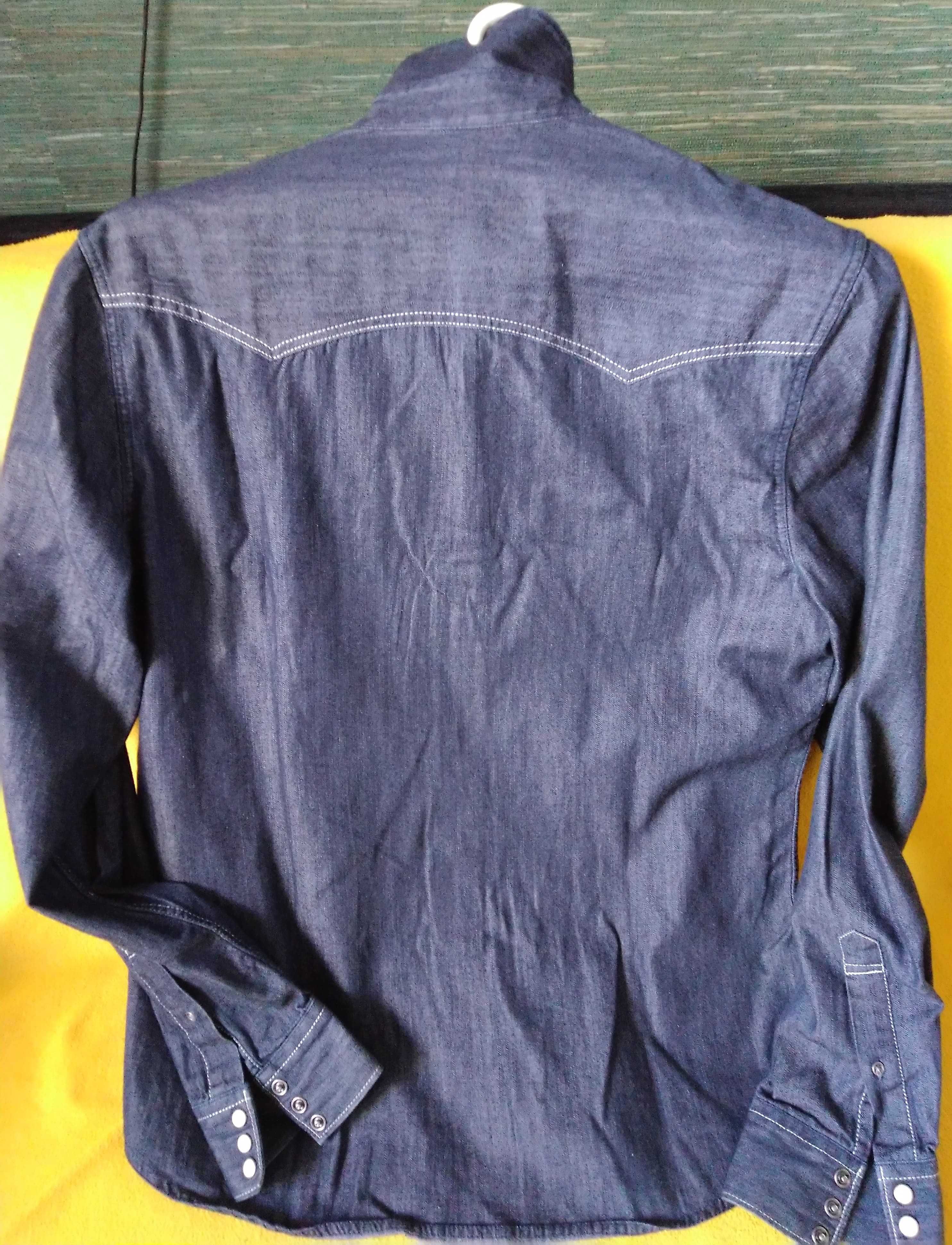 męska koszula Cubus rozm. M (102) napy, regularna, kolor jeans