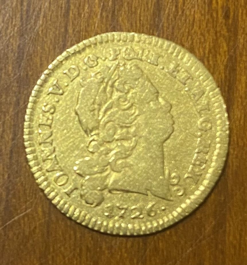 Moeda ouro D. JOAO V 1/2 Esc. 1726