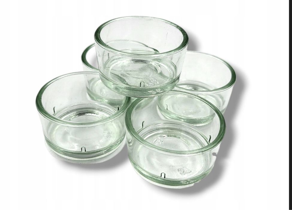 Szklane miseczki/ poidelka np. do terrarium 4,5cmx2,5cm  23 sztuki