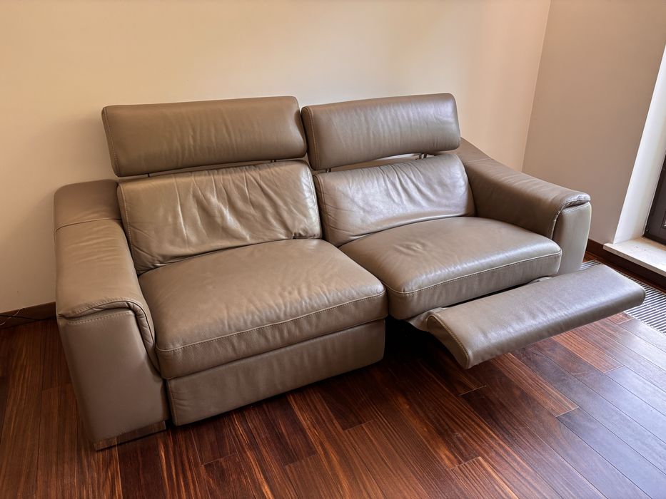Kanapa skórzana z funkcją relax