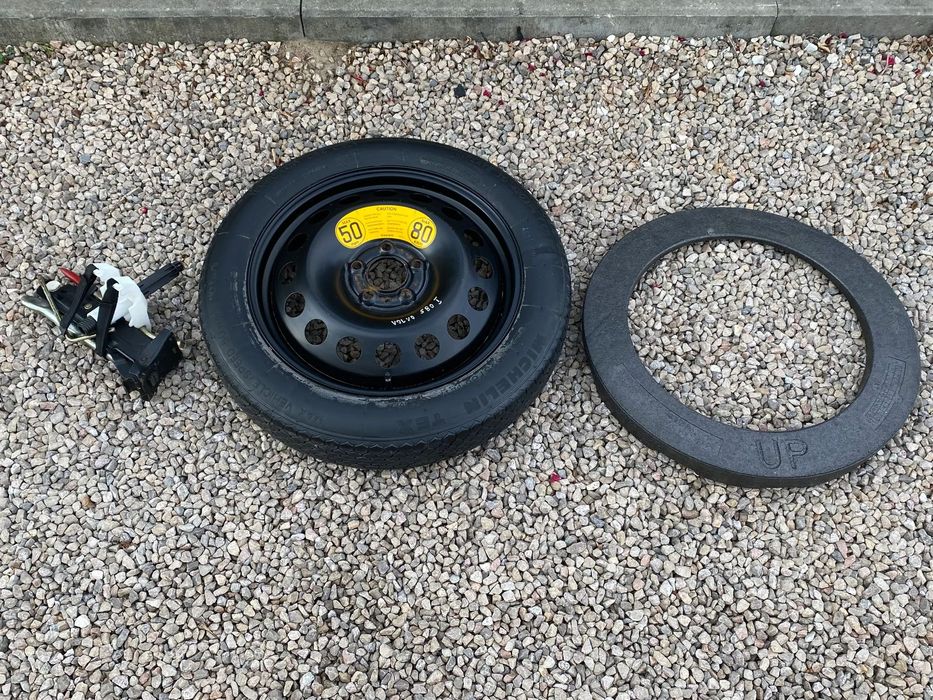 VOLVO S80 I 2.0T 1998- KOŁO ZAPASOWE DOJAZDOWE KLUCZ LEWAREK R17 5X108