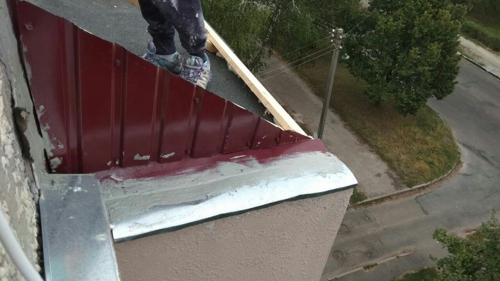 Кровля балконов, ремонт крыш