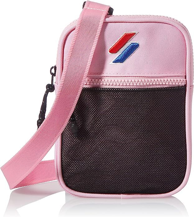 G3341Superdry mała torebka z długim paskiem różowa