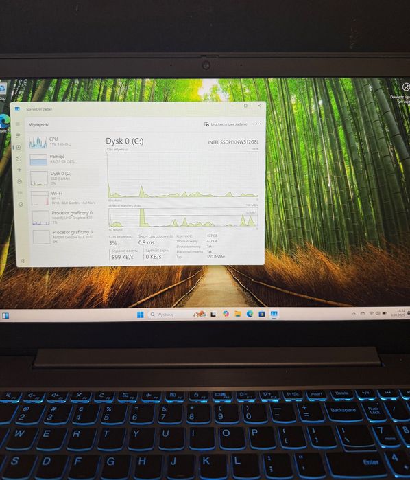 Zadbany Mocny Gaminowy Laptop Lenovo 8/512 GB Gtx 1650 i5 15.6 nvidia