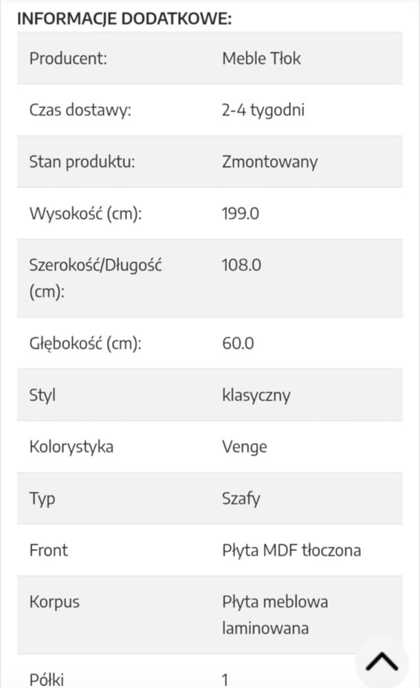 Komoda/szafa/kredens meble do salonu zestaw