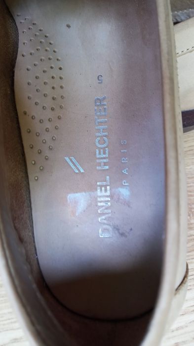 Daniel Hechter beżowe mokasynu ze skóry rozm 5