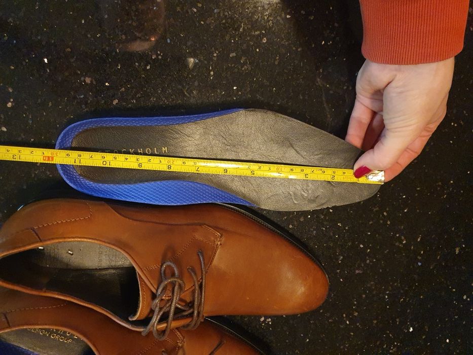 Pantofle męskie skórzane Stockholm brązowe.42-43 nowe.