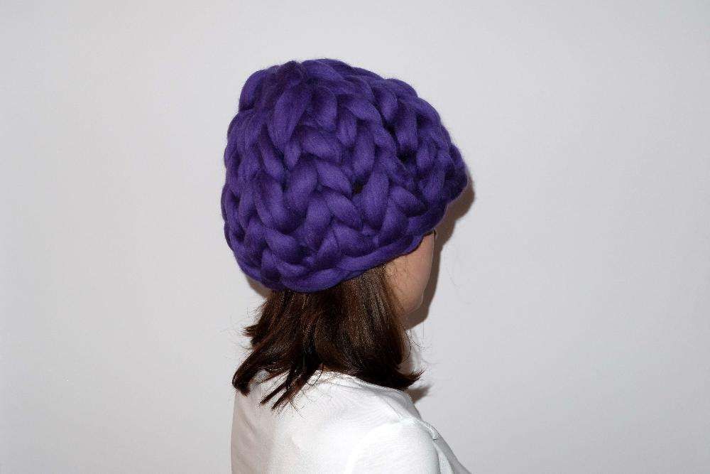 Czapka 100% Wełna Merino Merynos Handmade (czesankowa)