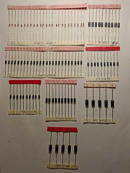 50 Набір діоди 4007/М7 5819/SS14 5822/SS34 UF4007/US1M FR107/RS1M 5408