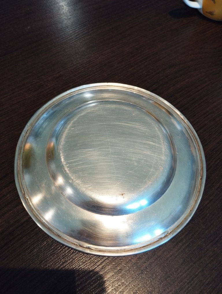 Talerz patera platerowany 17,5cm sygnowany