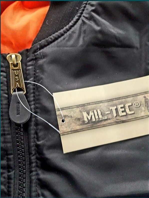 Куртка Бомбер Новый Mil-tec MA-1, размер(М-L)чорный и олива утеплёный