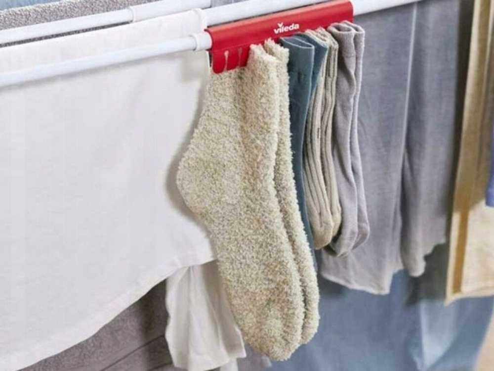Suszarka na Pranie Vilenda Infinity Flex Czarno-Biała Klamerki 36 szt