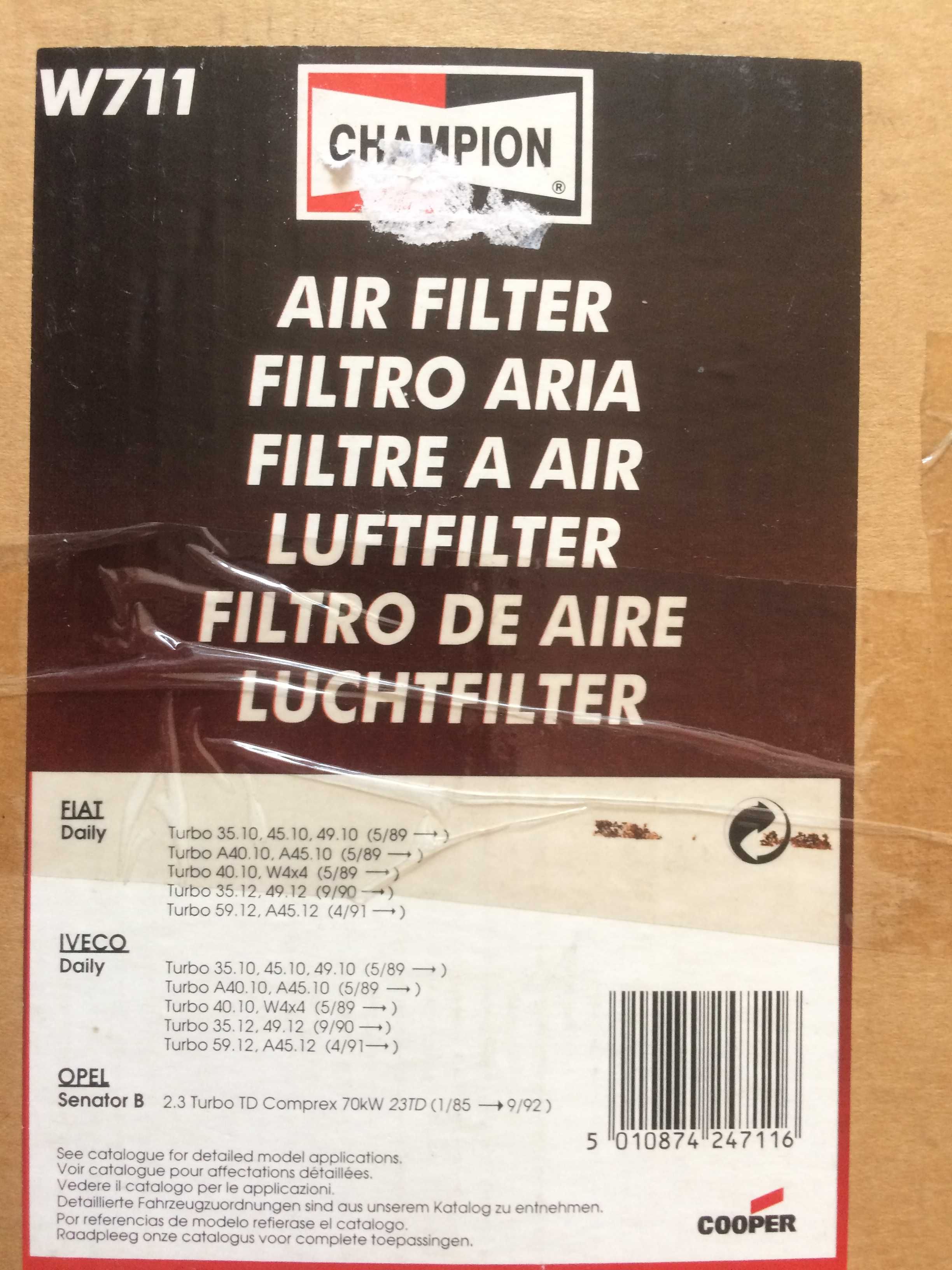 Фільтр повітряний (фильтр воздушный) CHAMPION W710, W711 (оригінал)