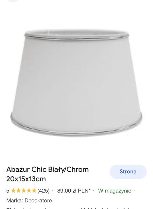 Abażur chic styl glamour Nowy