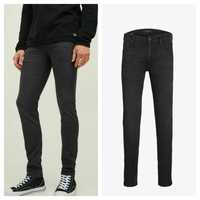 Spodnie jeansowe męskie skinny czarne Jack&Jones W31/L32