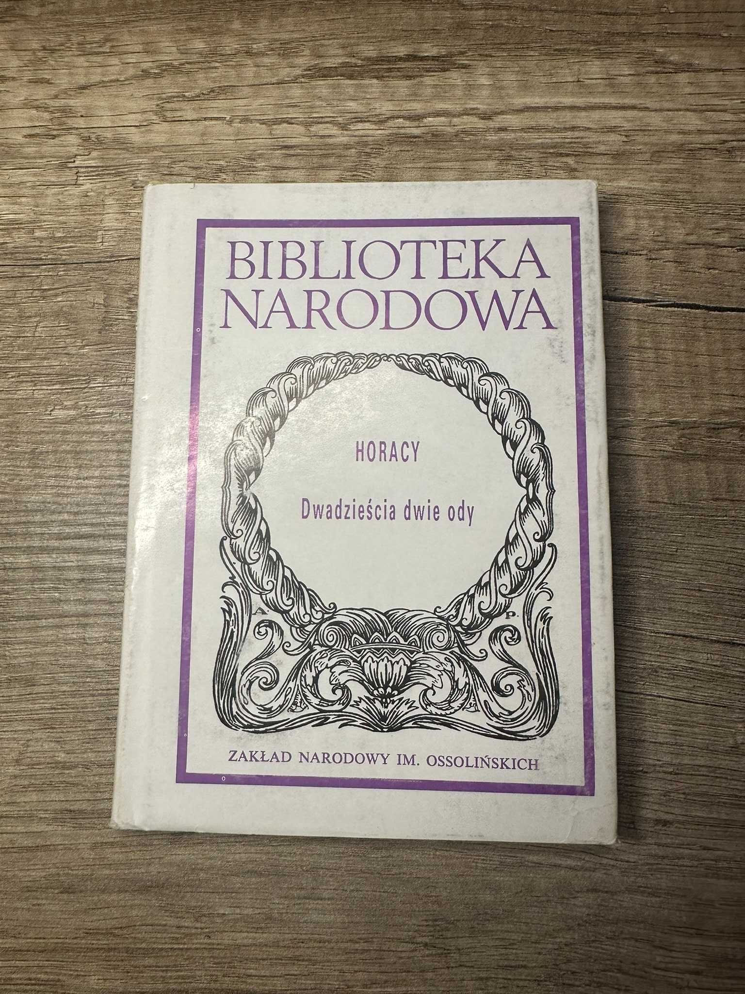 Książka "Horacy Dwadzieścia dwie ody" BIBLIOTEKA NARODOWA wyd.1991