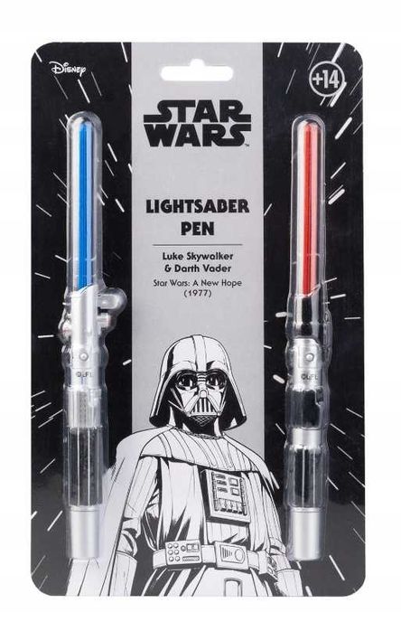 Star Wars gwiezdne wojny długopis długopisy zestaw miecz świetlny