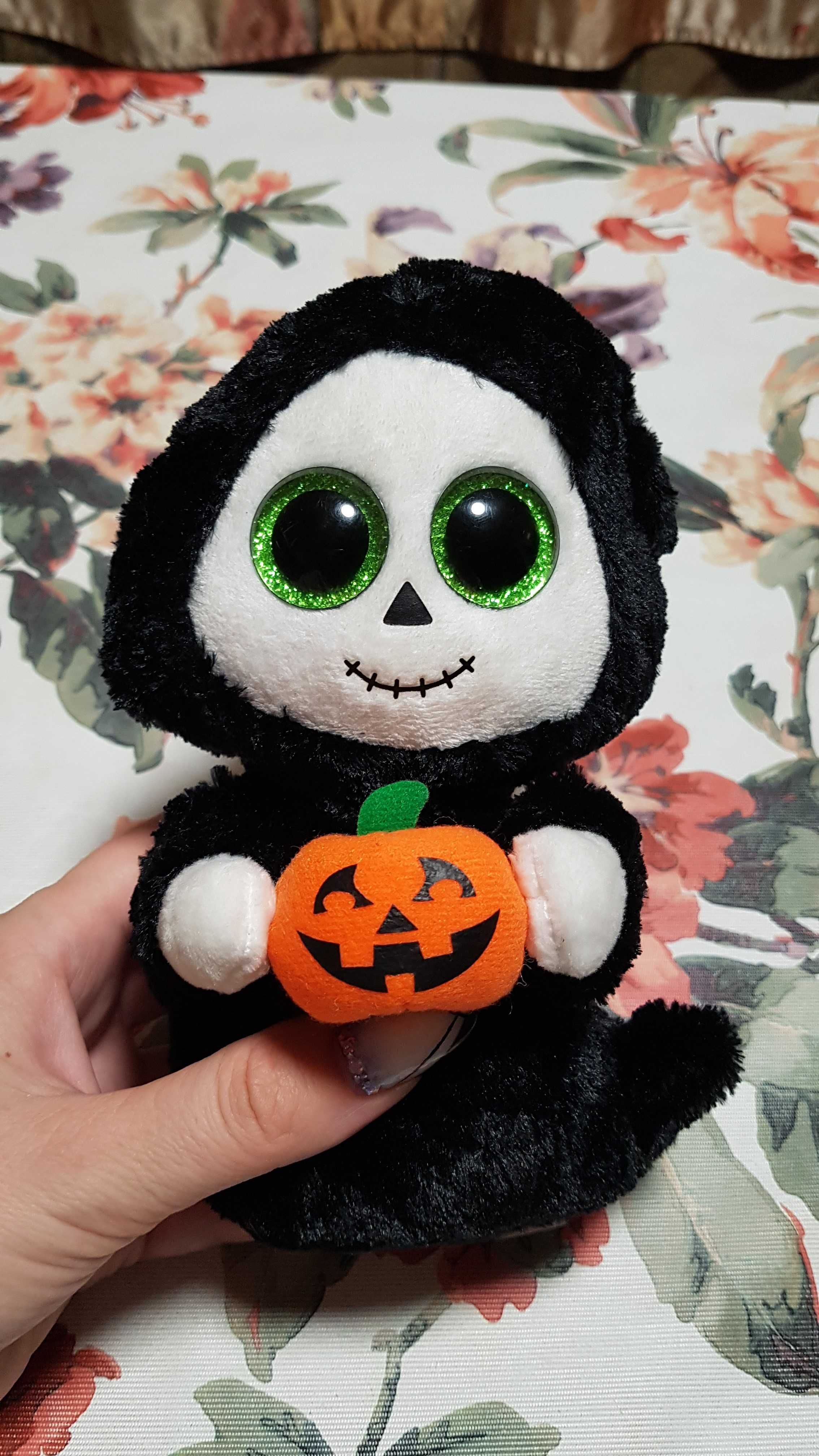 Ty Beanie Boos глазастик смерть, жнец с тыквой TREATS 15 см