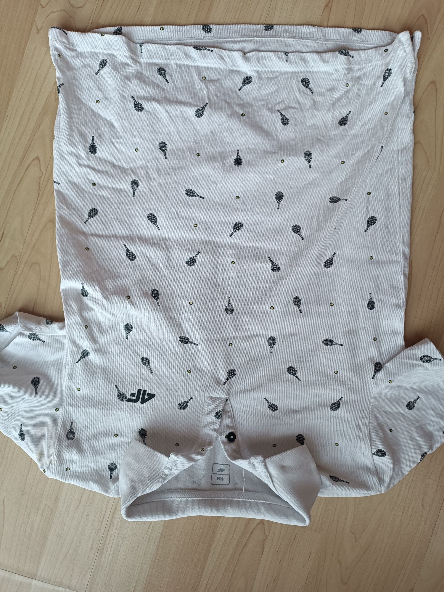 T-shirt chłopięca polo 4f rozm. 164 biała