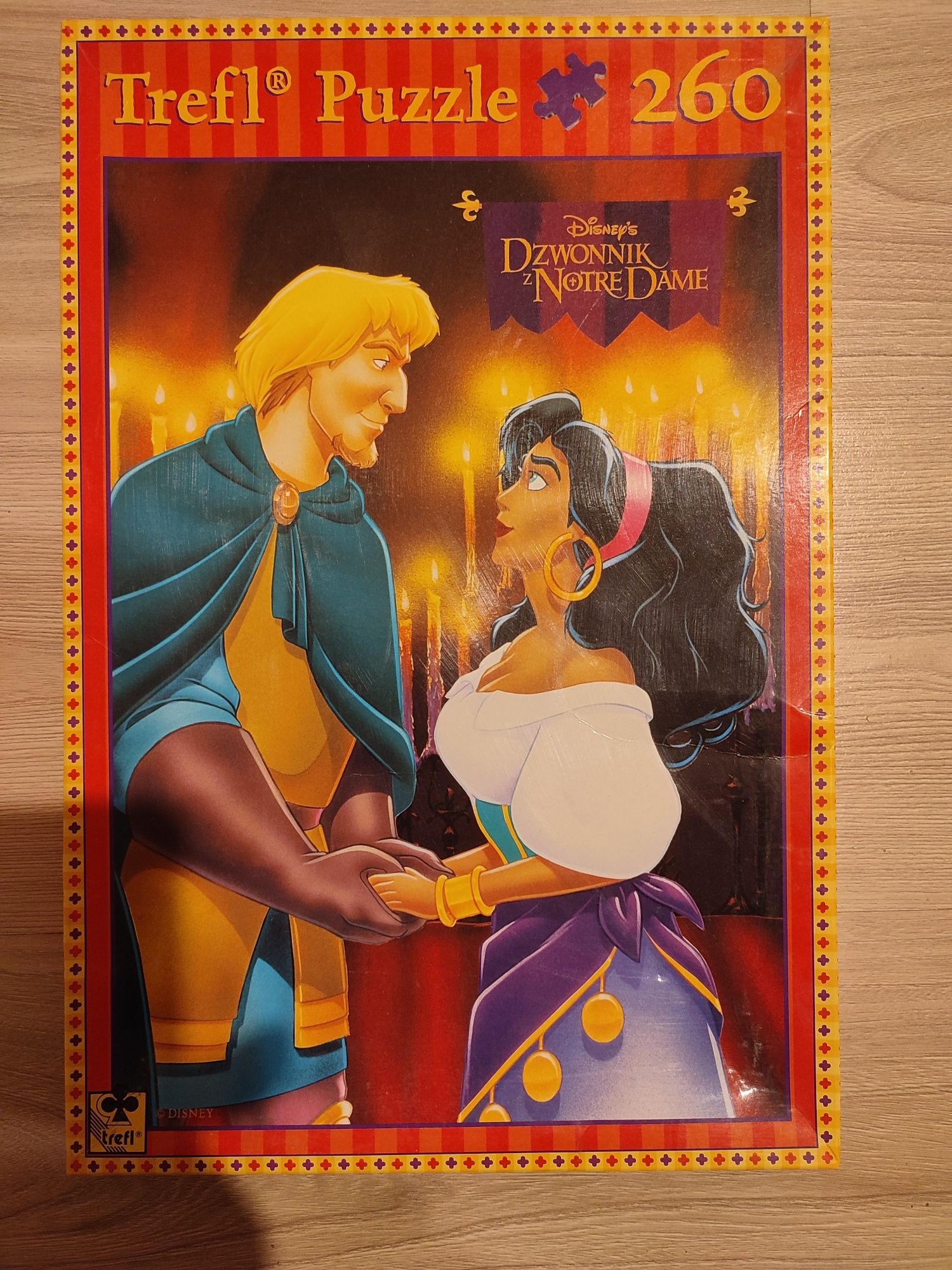 Stare puzzle Vintage Dzwonnik z Notre Dame 260 elementów