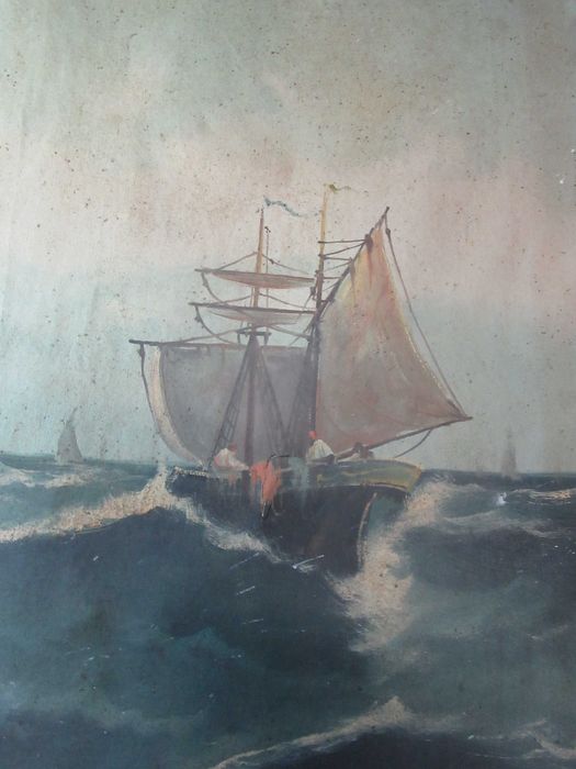 Tela muito antiga assinada a identificar