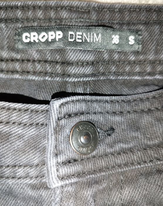 Spodnie jeansowe damskie 36 Cropp bojówki z szerokimi nogawkami