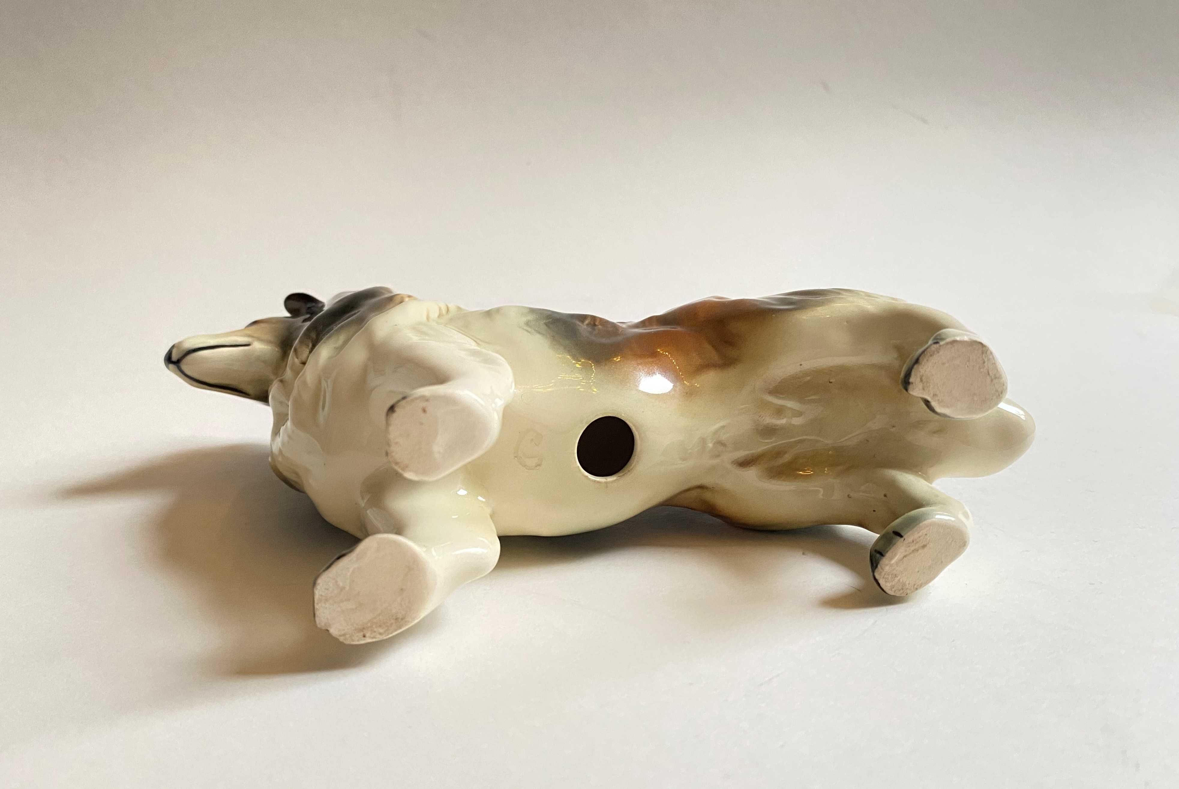Figurka porcelanowa psa rasy owczarek collie- Melba Ware