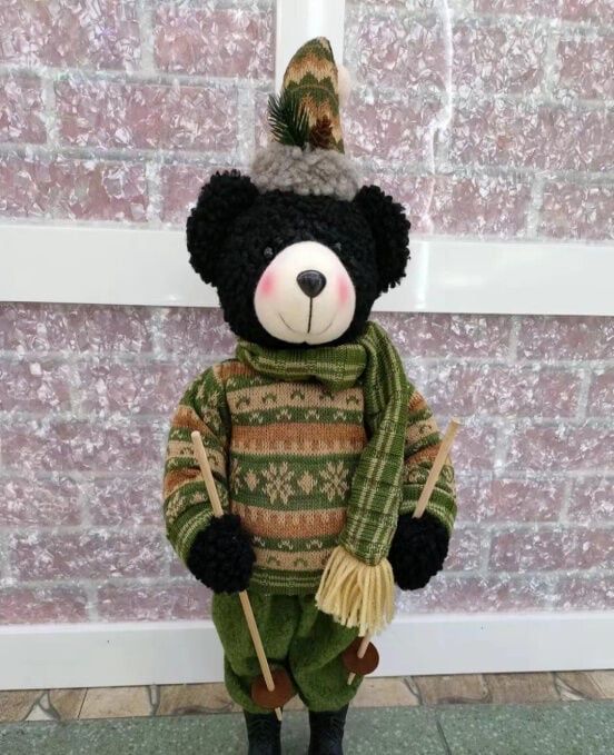 Новорічна декоративна іграшка ведмедик