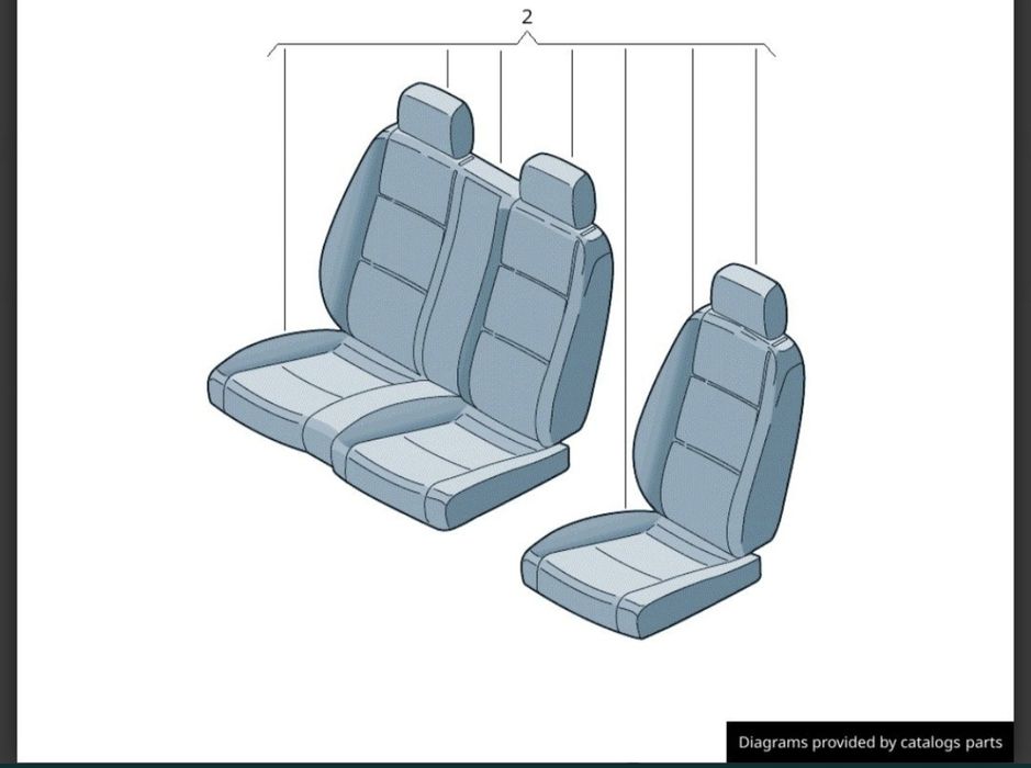 Pokrowce nowe VW Crafter szare