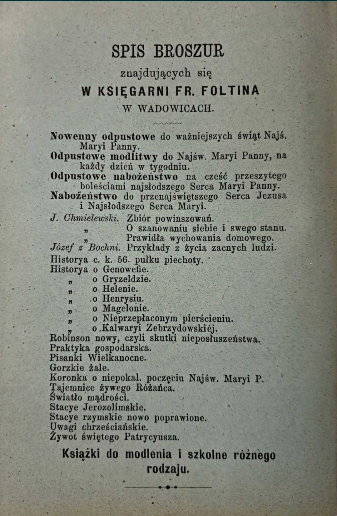 Gorzkie Żale * 1905 * Wadowice * Foltin