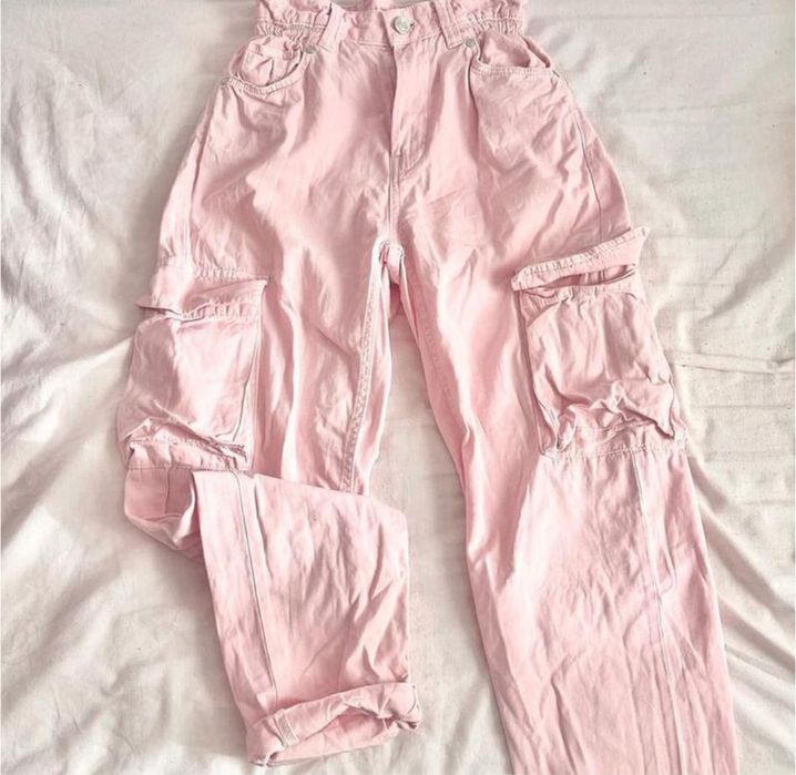 Штани карго рожеві