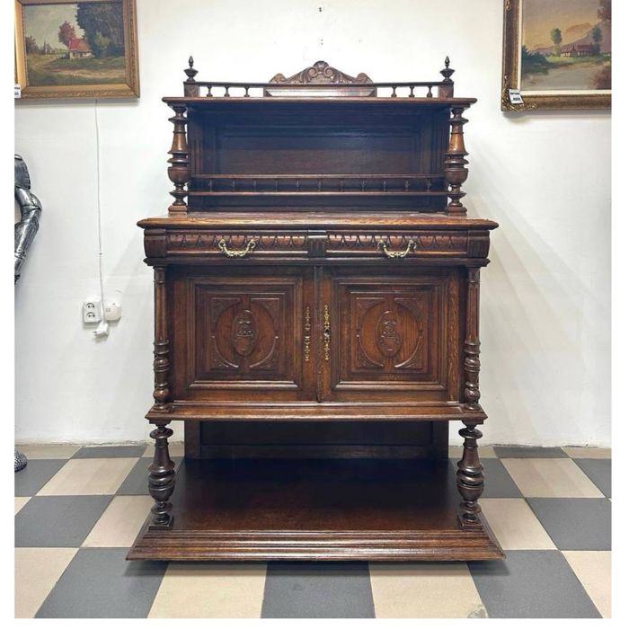 Креденс вітрина мармур дерево3537