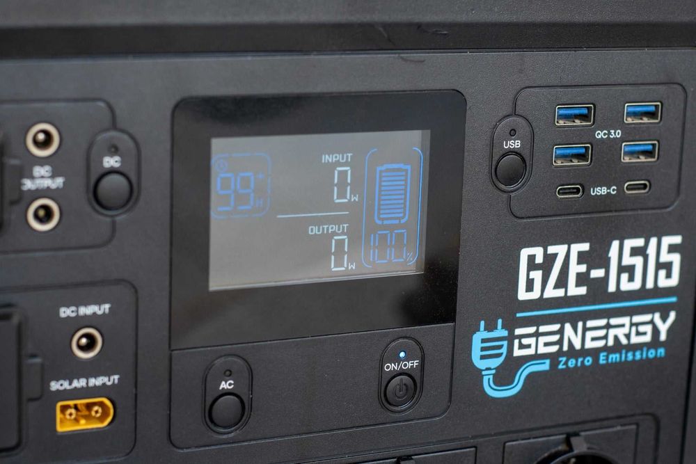 Gerador solar mppt 1500wh usb fast charging powerstation inversor 2000