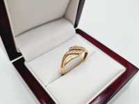 Wspaniały złoty pierścionek 1.48 g 585 14K R. 20
