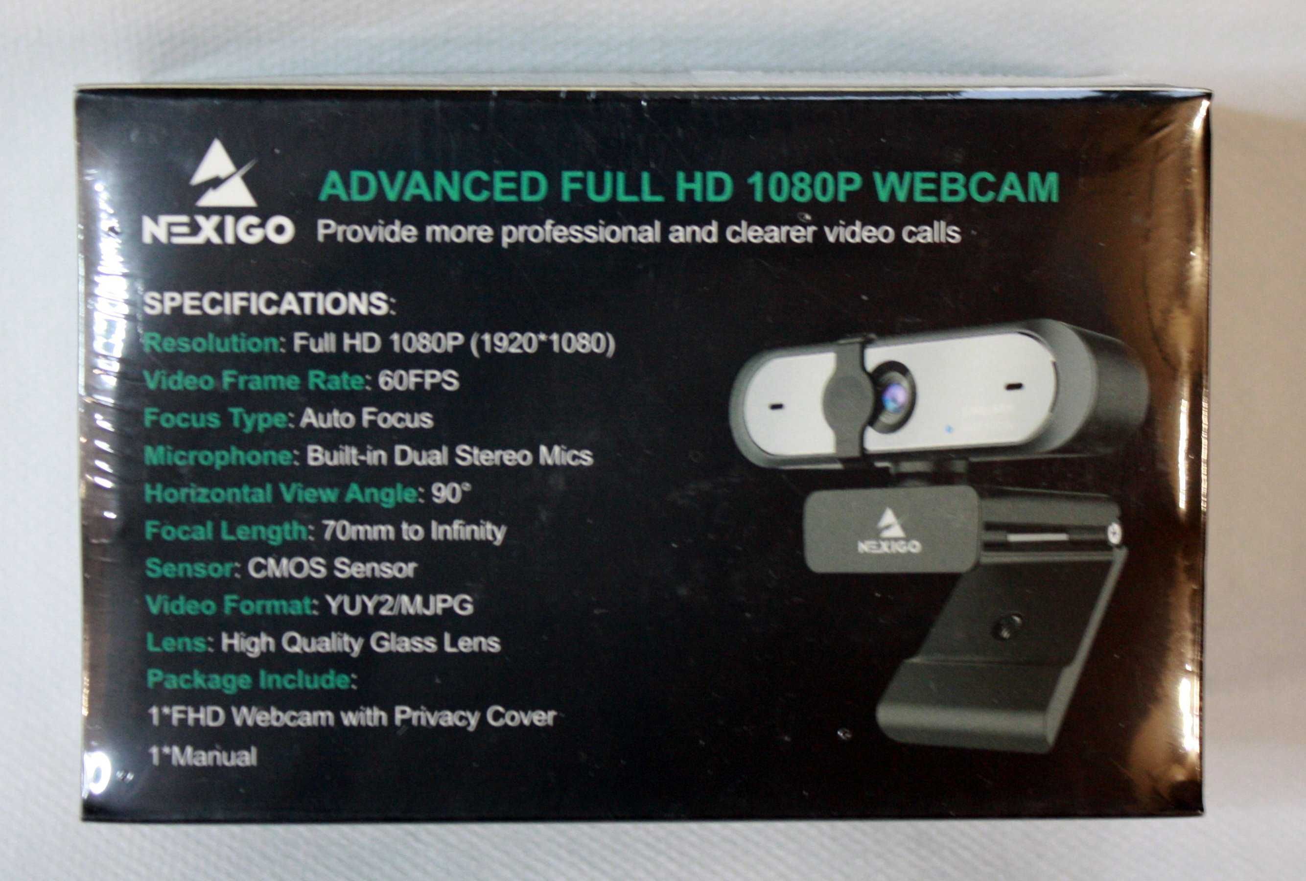 Kamera internetowa NexiGo Full HD AutoFocus 60FPS 1080P 2 x mikrofon