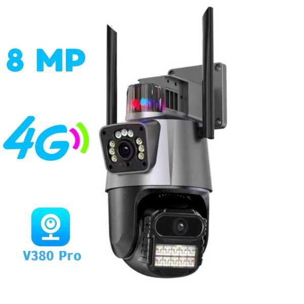 Двойная 4G LTE камера видеонаблюдения V380 pro P11 с ночным видением