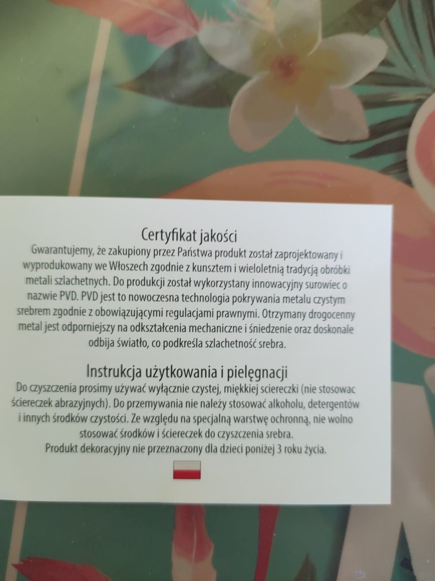 Sprzedam srebrny obrazek z certyfikatem autentyczności