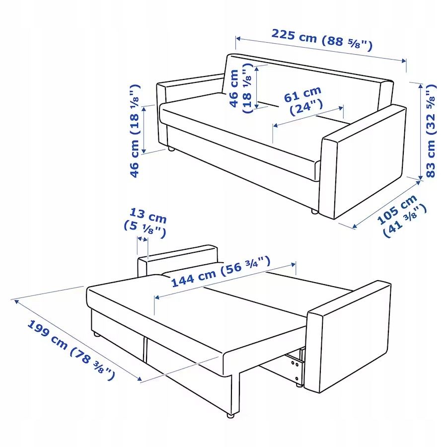 Kanapa rozkladana Ikea Friheten