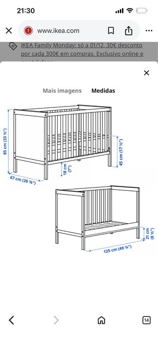 Berços Sundvik + colchões