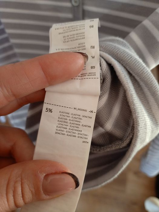 Szary sweterek w paski, Sinsay, XS/S