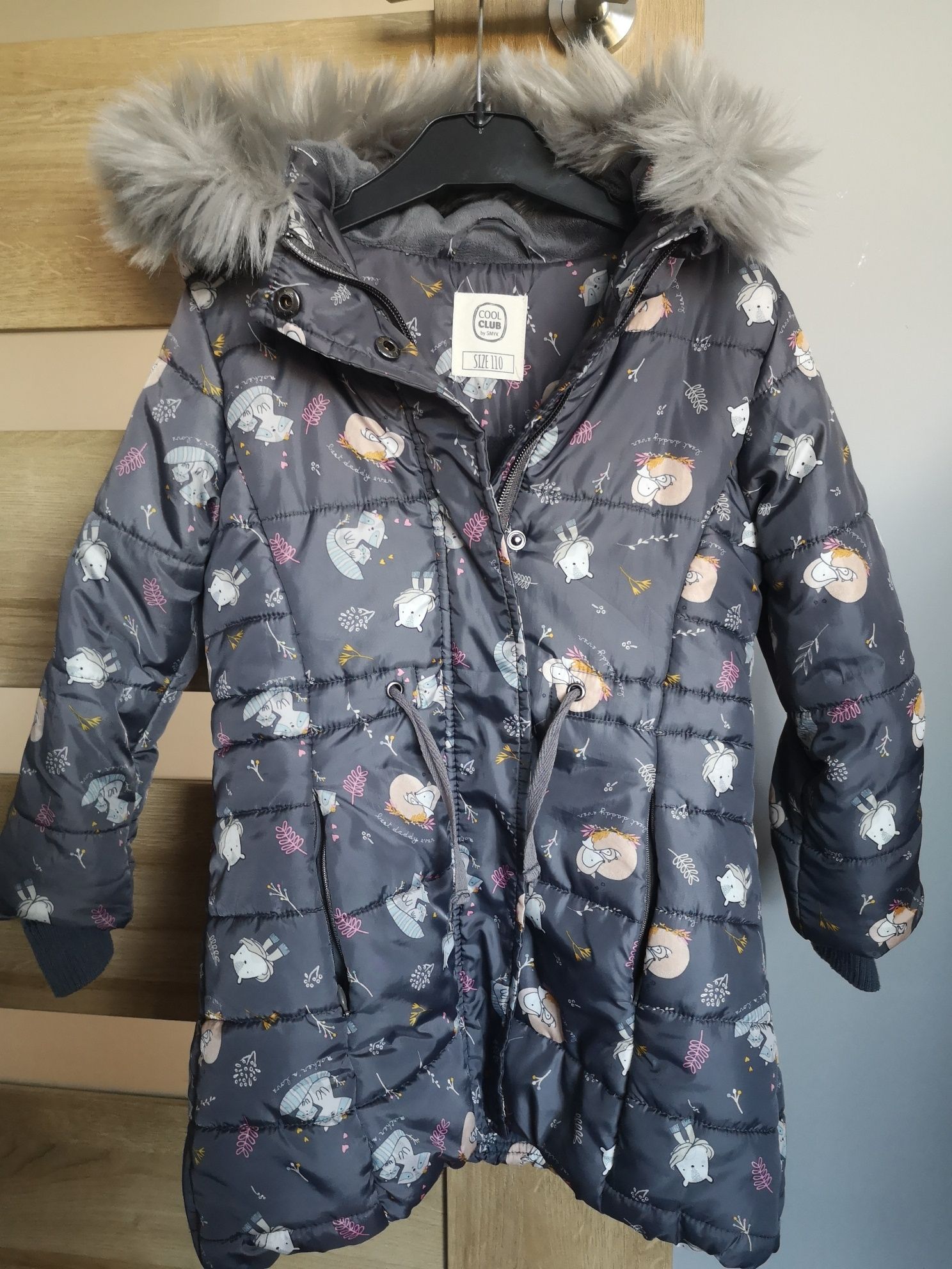 Płaszczyk kurtka zimowa dla dziewczynki Cool club smyk 110-116