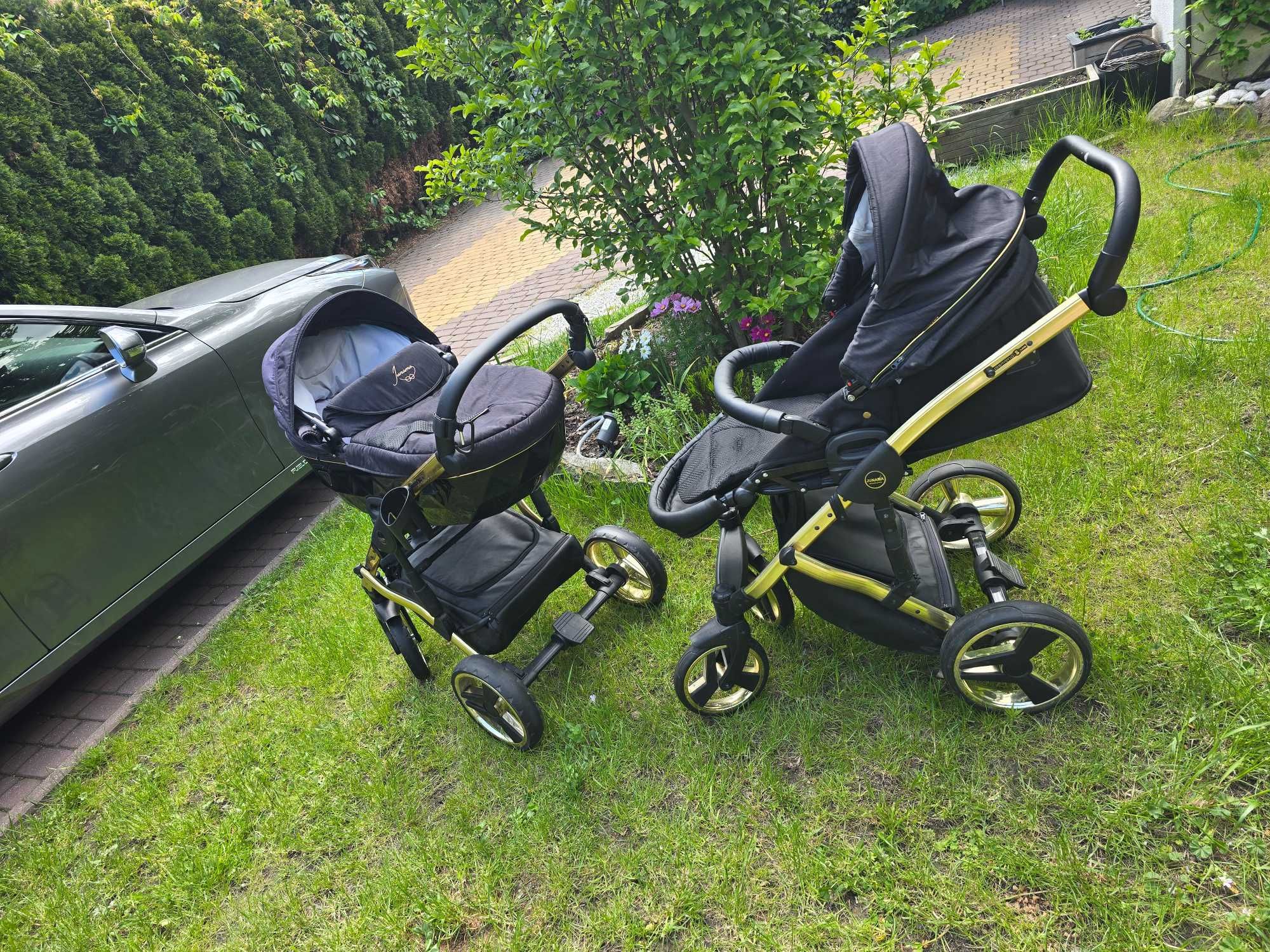 JUNAMA Diamond S LINE CZARNY Wózek 2w1