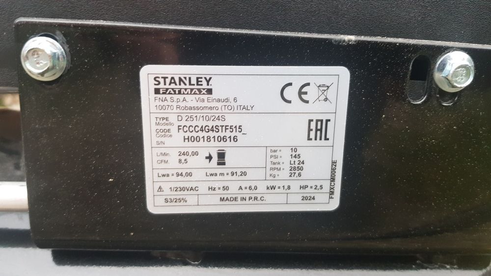 Kompresor Stanley FatMax 24l 1800W