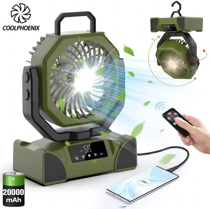 Вентилятор кемпінговий портативный вентилятор аккумуляторный