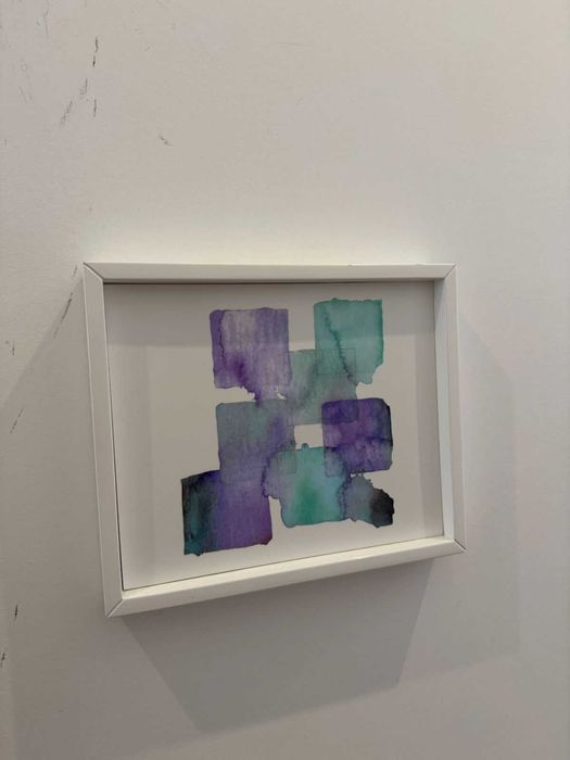 Conjunto 2 quadros com moldura madeira lacada 30x25cm Interdesign