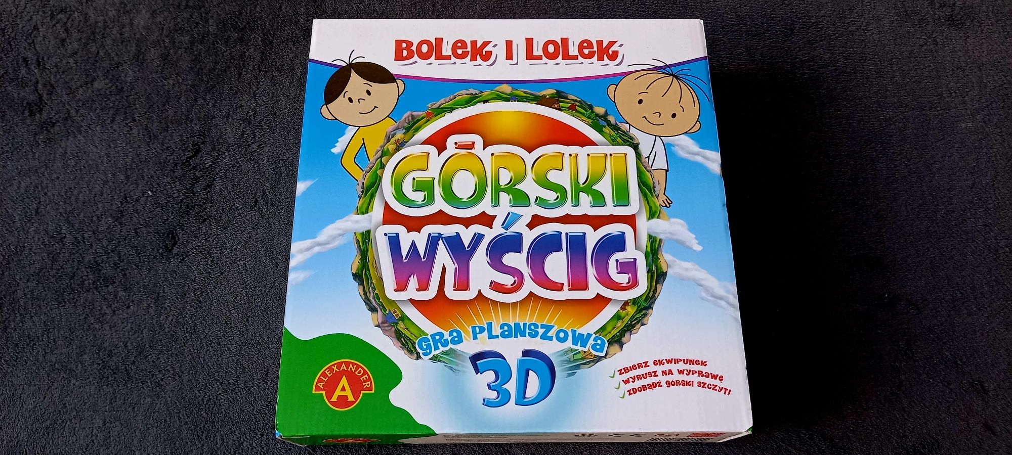 Bolek i Lolek Górski Wyścig 3D, gra planszowa, Aleksander